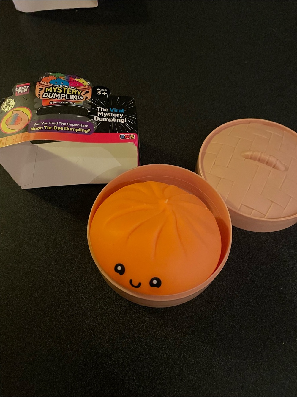 RMS Neon Tie Dye Dumpling Squishy - Confirmed Orange